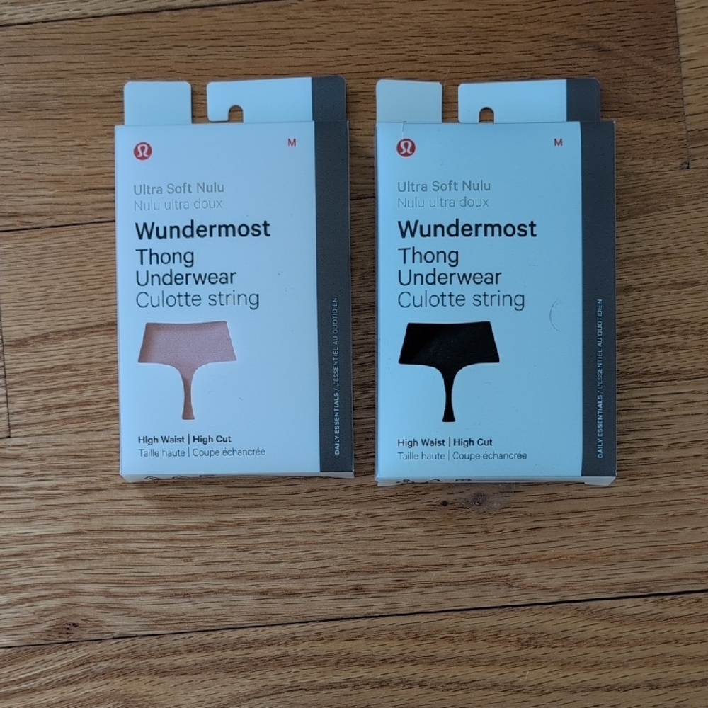 High waist Lululemon Thong Underwear - Black and Nude